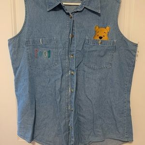 Vintage POOH embroidered button up